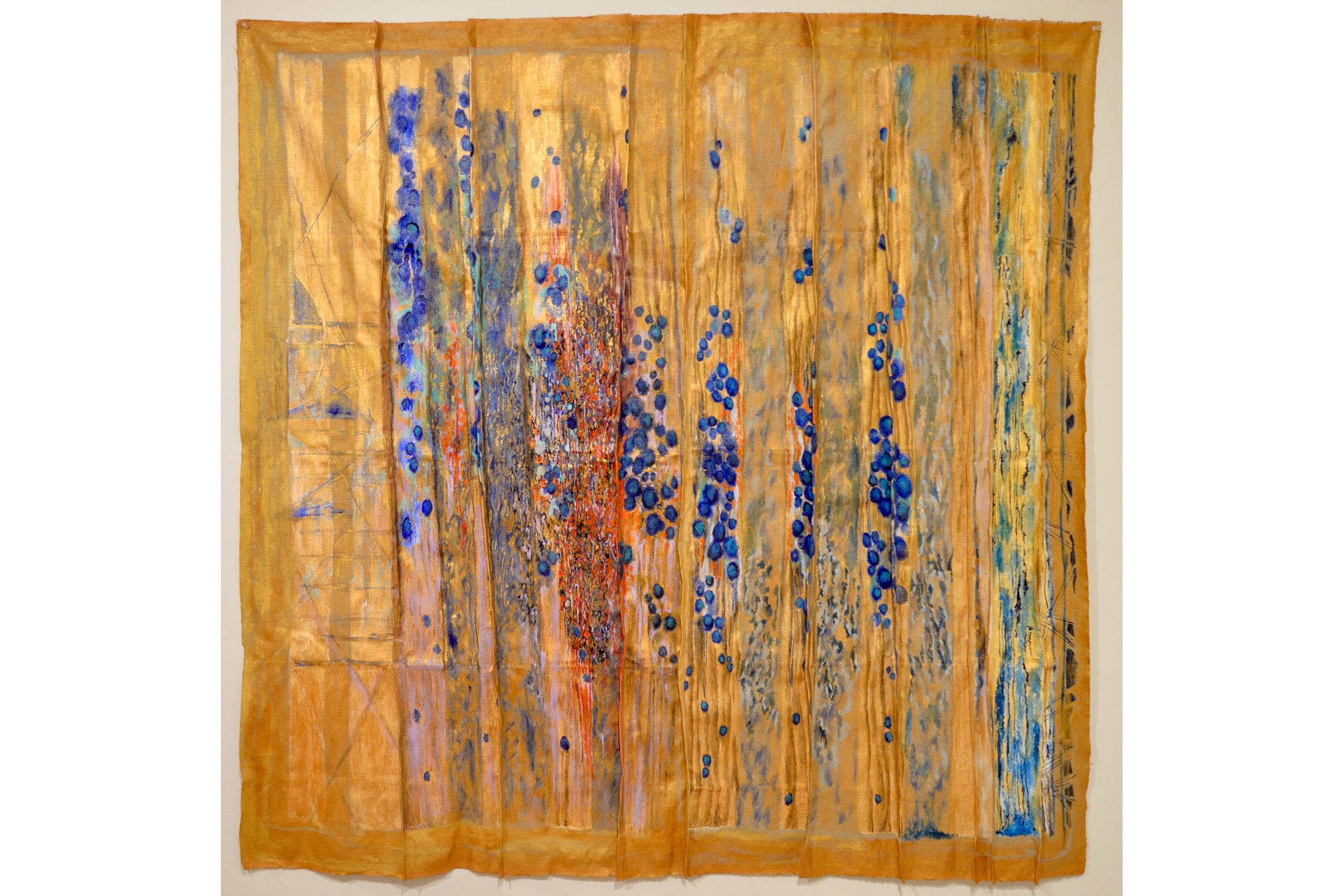 Blossom Verlinsky Cries and Whispers Acrylic on folded linen 54” x 54”