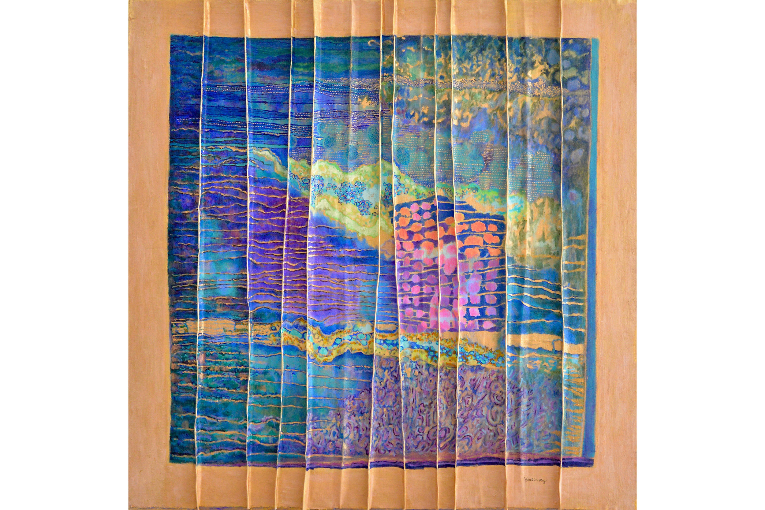 Blossom Verlinsky Twilight Acrylic on linen mounted on canvas 36” x 36”, 2015