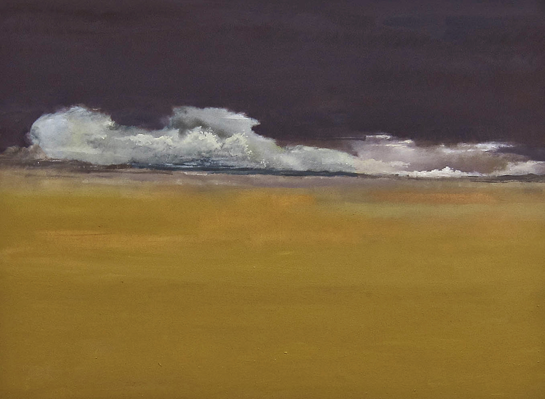 Howard Nathenson Long Low Clouds Oil on paper 28” x 36”, 2013