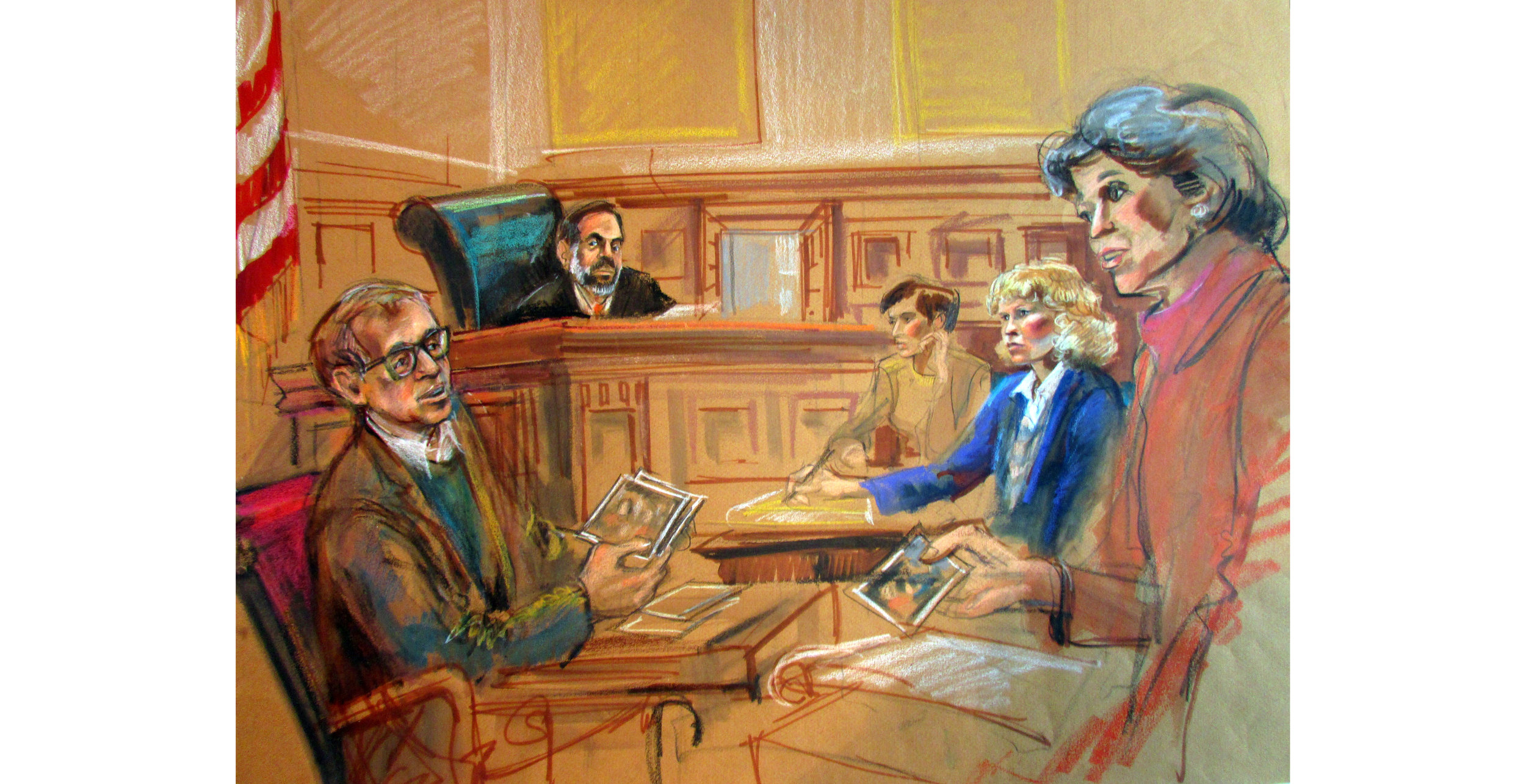 Woody Allen 2, Pencil, crayons, markers 25” x 31”, 1993