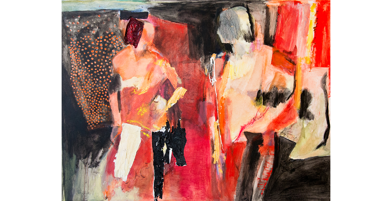 Radiant Reflections, Acrylic and mixed media on canvas 37.5” x 50”, 2015