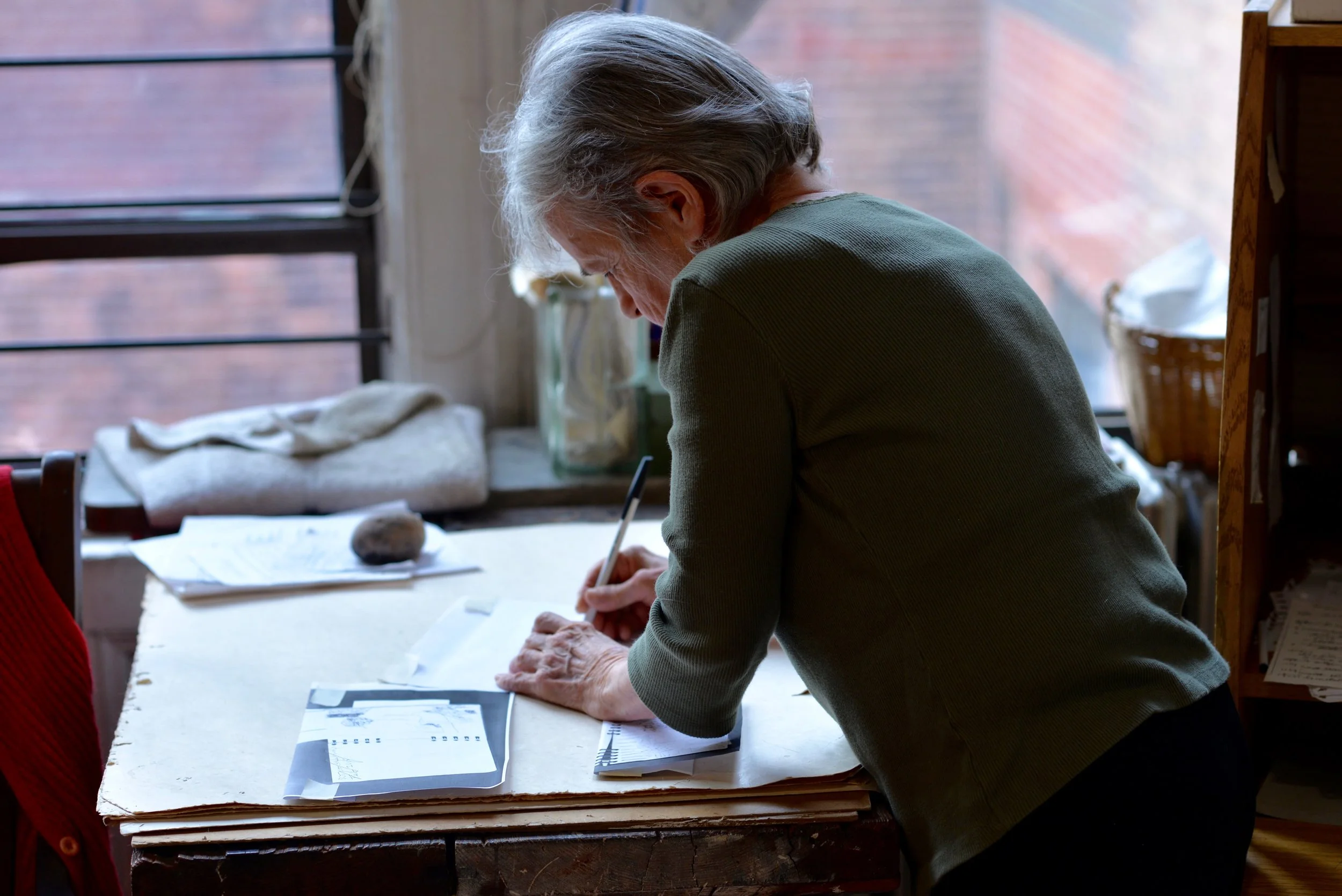 Lindsay in her studio