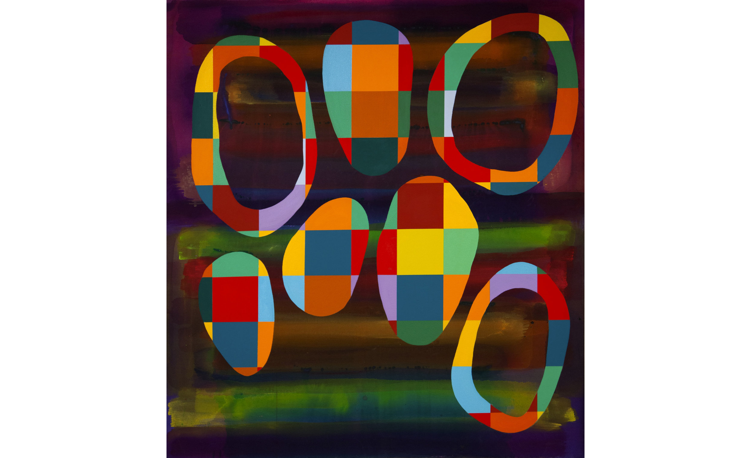 Even the Angels Have Spears, Acrylic on canvas, 50” x 45”, 2015