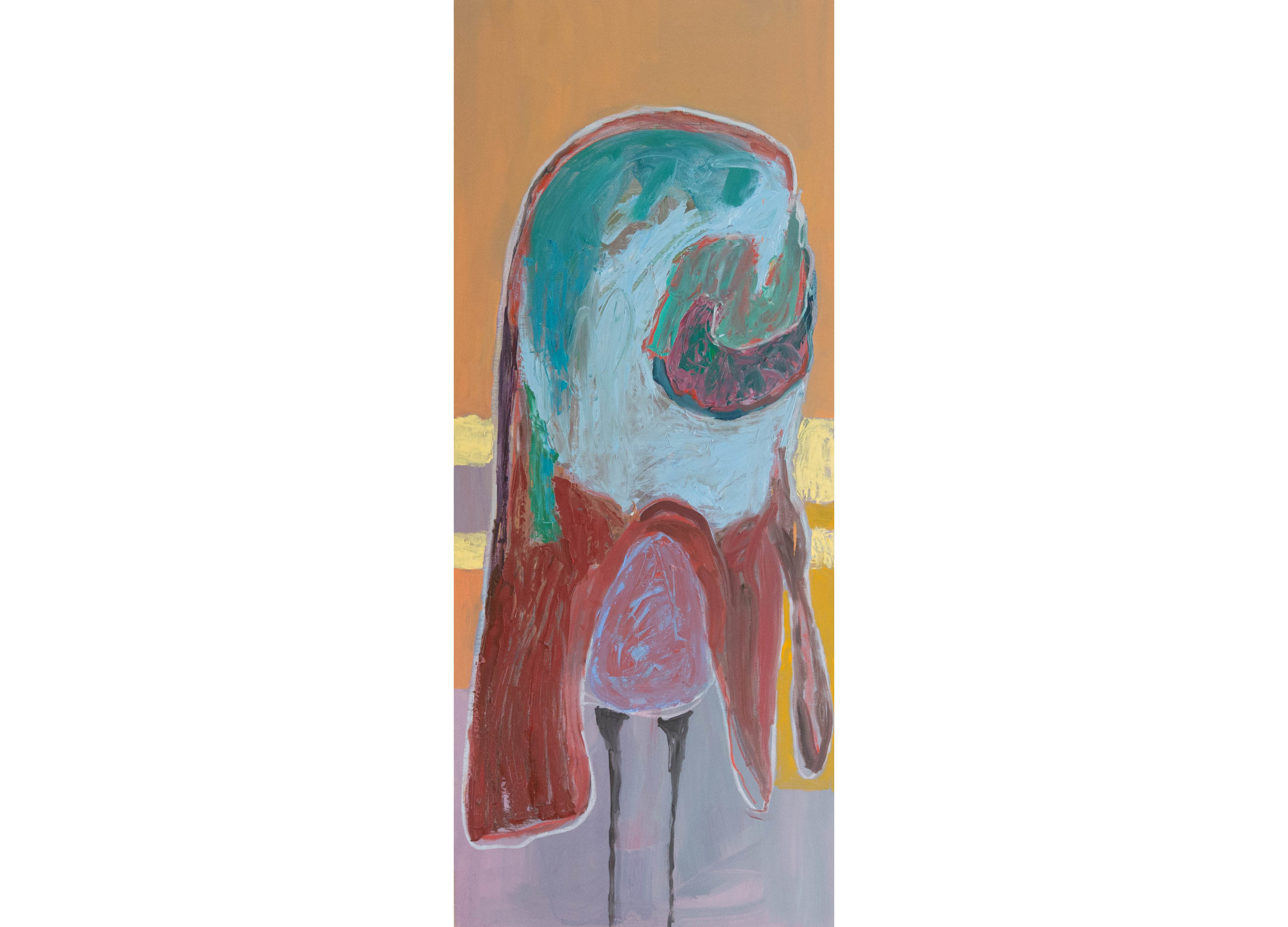 Repeat XXX, Oil paint on aluminum, 48” x 20”, 2016