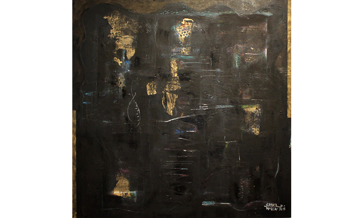 Massa, Golden Path, 2015, Oil on Canvas, 36 x 36 inches, $800.jpg