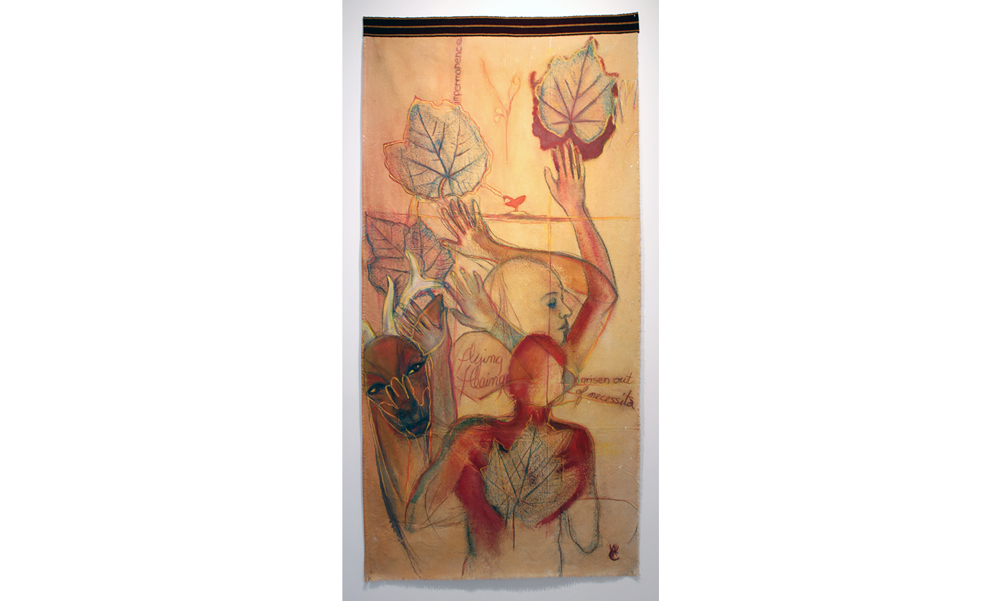 Valeria, Flying Fleeing, 2017, Mixed Media,68 x 33 inches,$3000.jpg