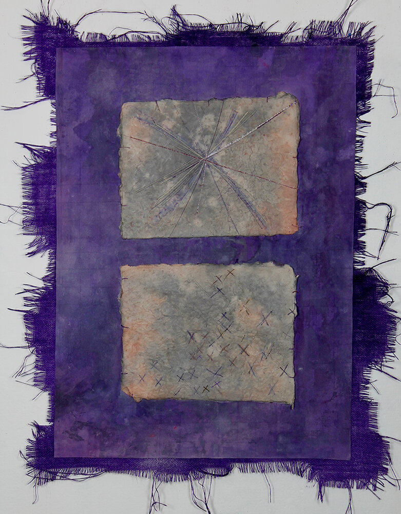 Grace Bakst Wapner, Purple with X Squares, 2019 28x23$1950.jpg.jpeg