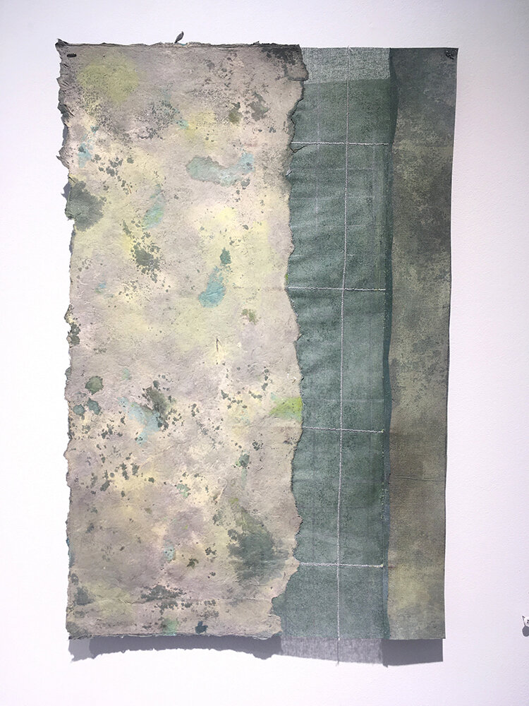 Grace Baskt Wapner, Green 3 Sectioned Panel, 2019.JPG