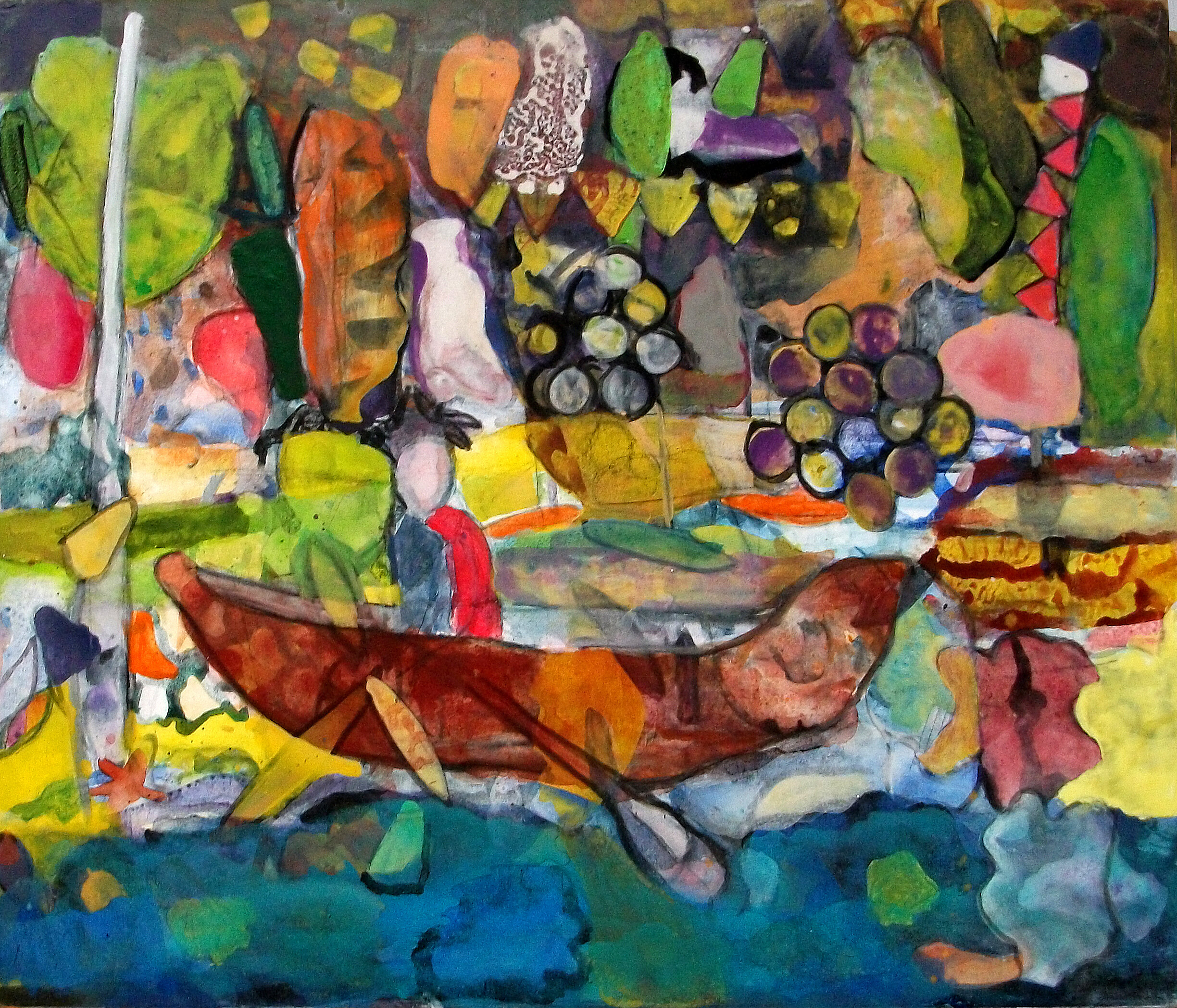 Mitchell Rosenzweig, Harlequin In A Boat