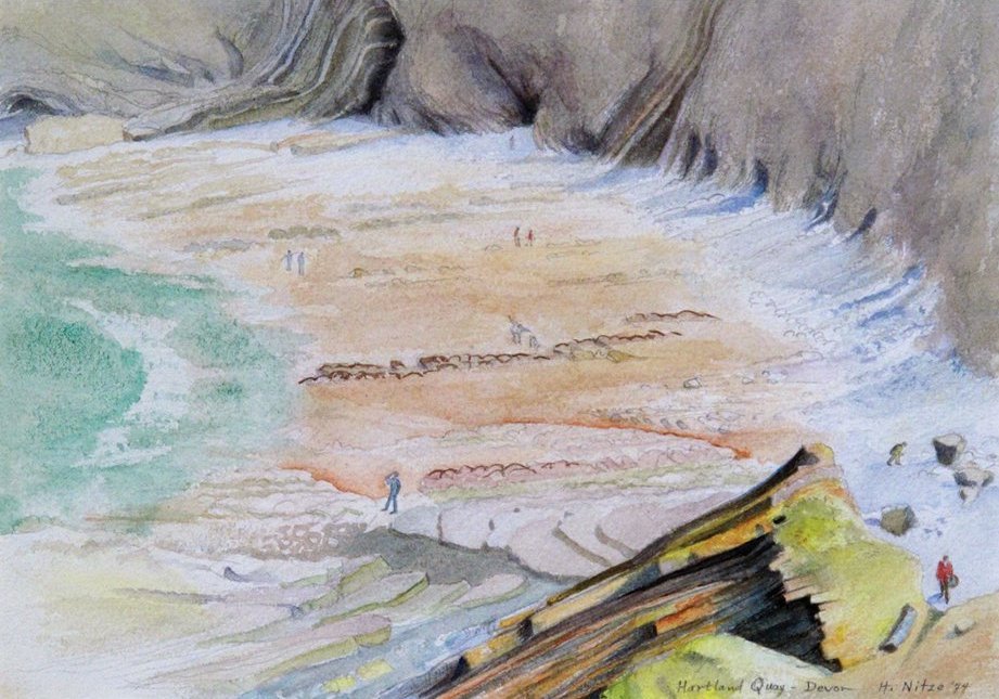 HARTLAND QUAY, DEVON, ENGLAND, watercolor, 7” X 10,” 1974.jpeg