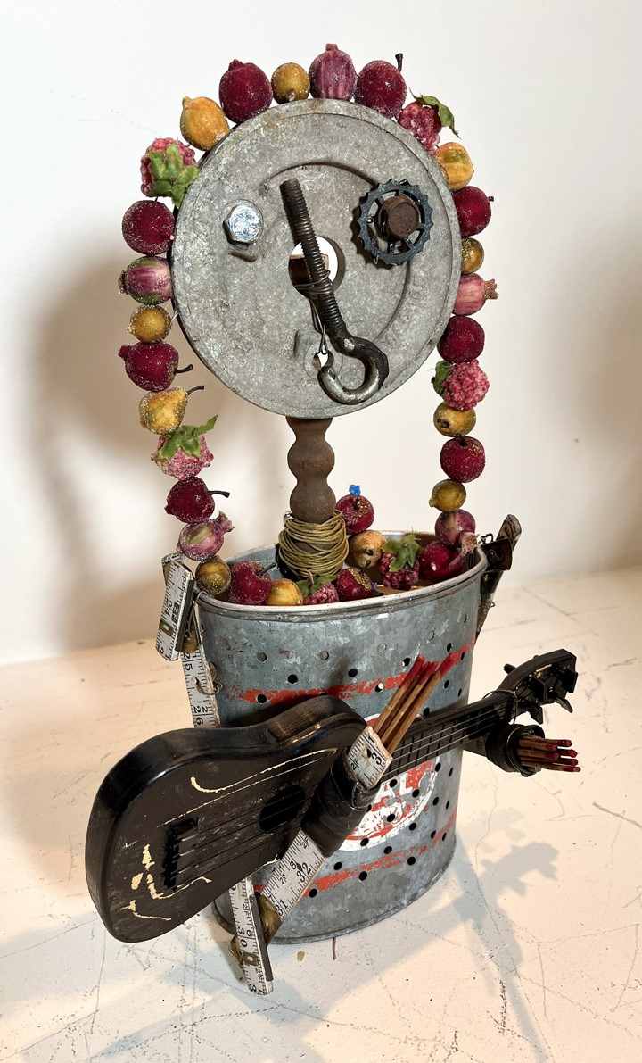 Jammin' Jolene....Aka MechaMelody, 10x16x5 in, Mixed media sculpture with found objects, $850.png