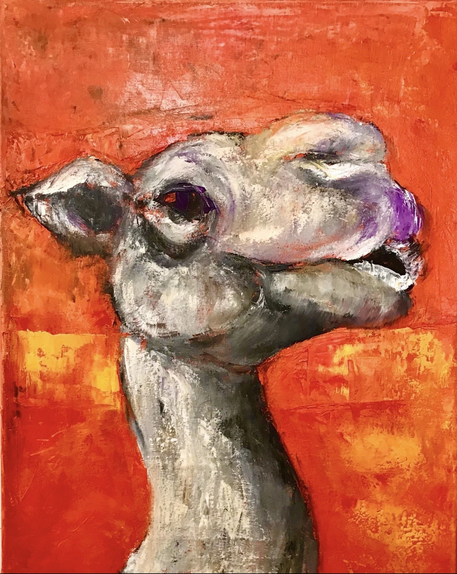 “ Happy” 2021 Oil on Canvas 20” X 16” $700.jpeg
