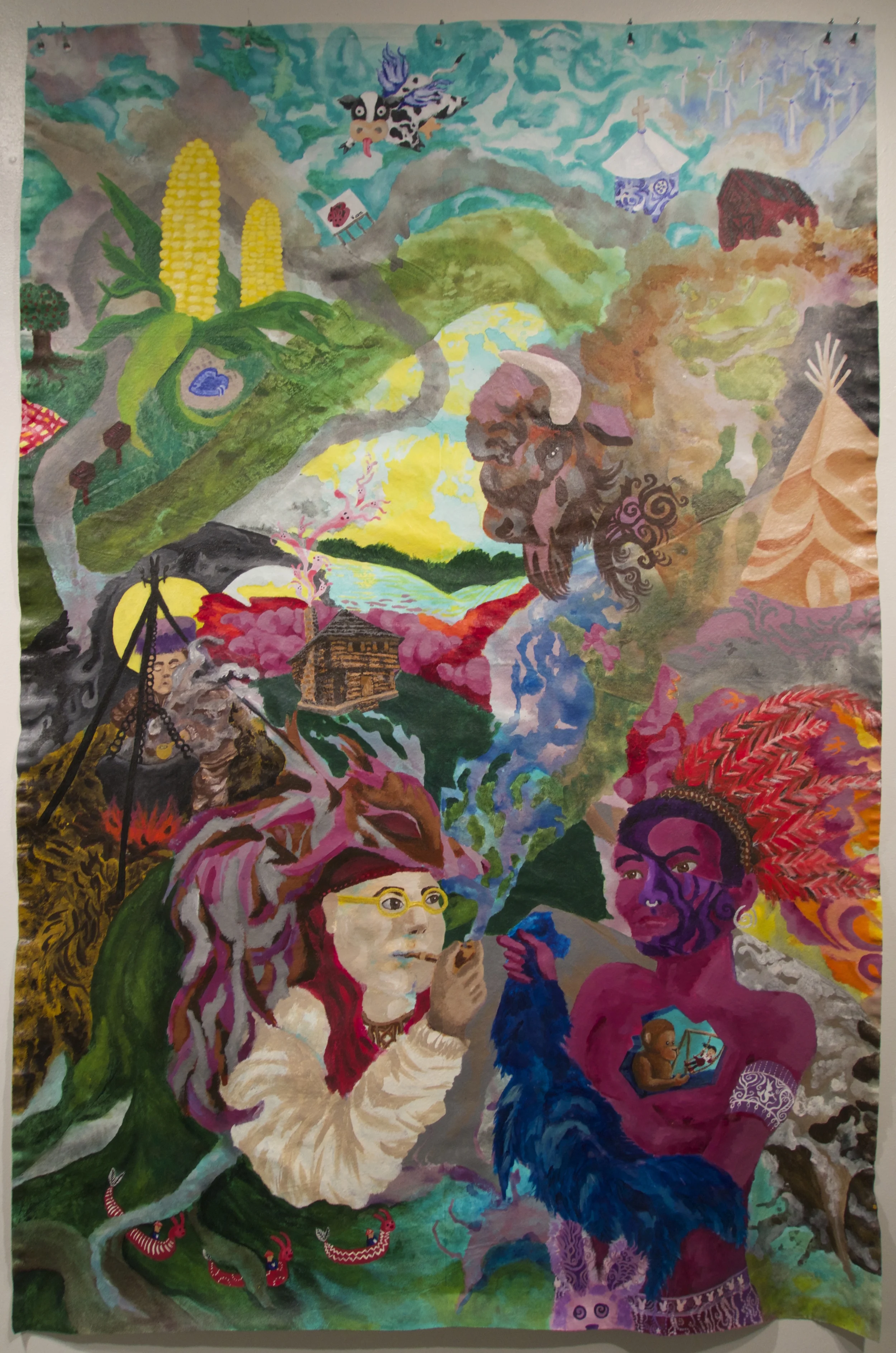  Acrylic on canvas, single panel:&nbsp;8'x5' 