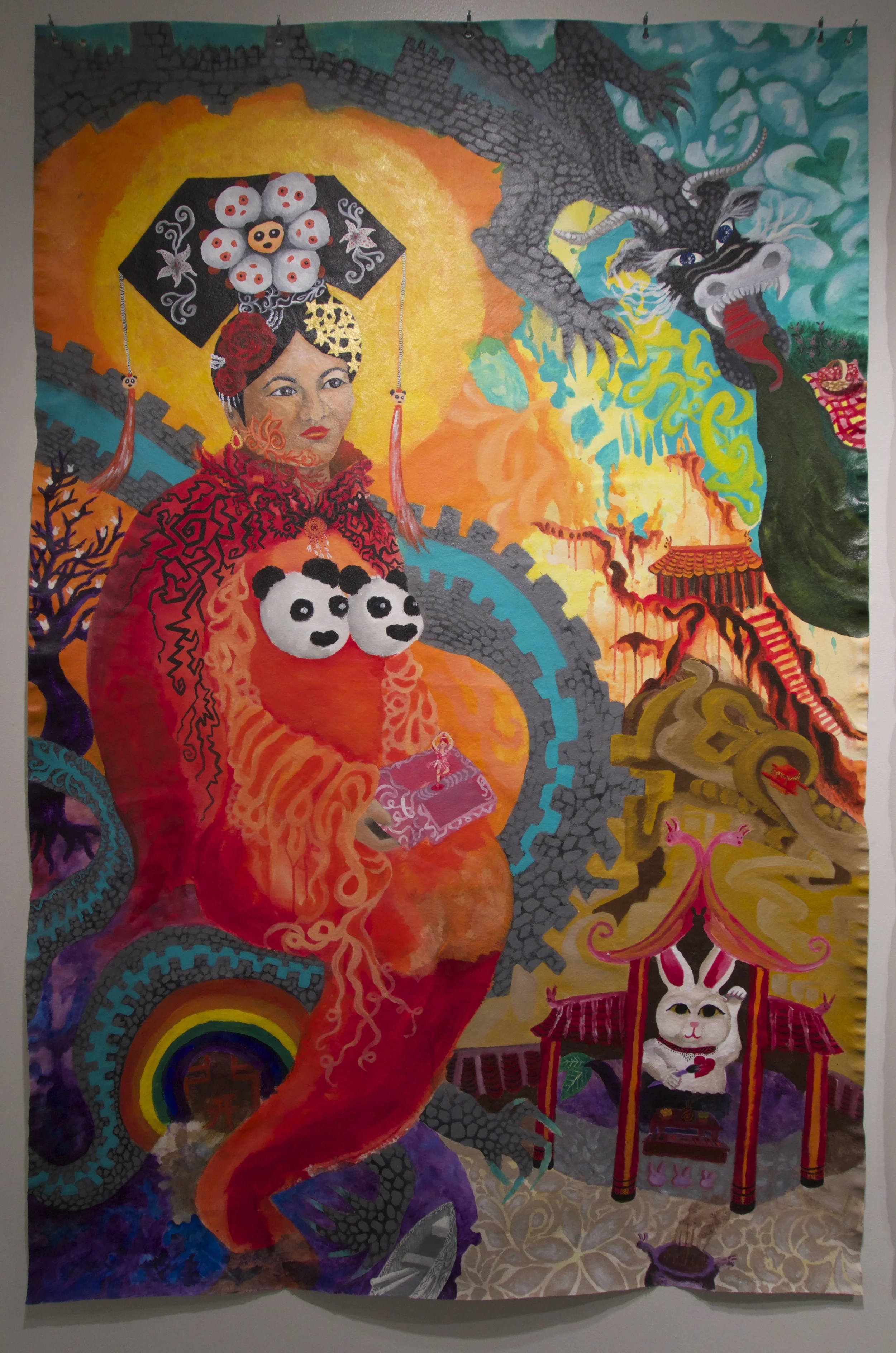  Acrylic on canvas, single panel:&nbsp;8'x5' 
