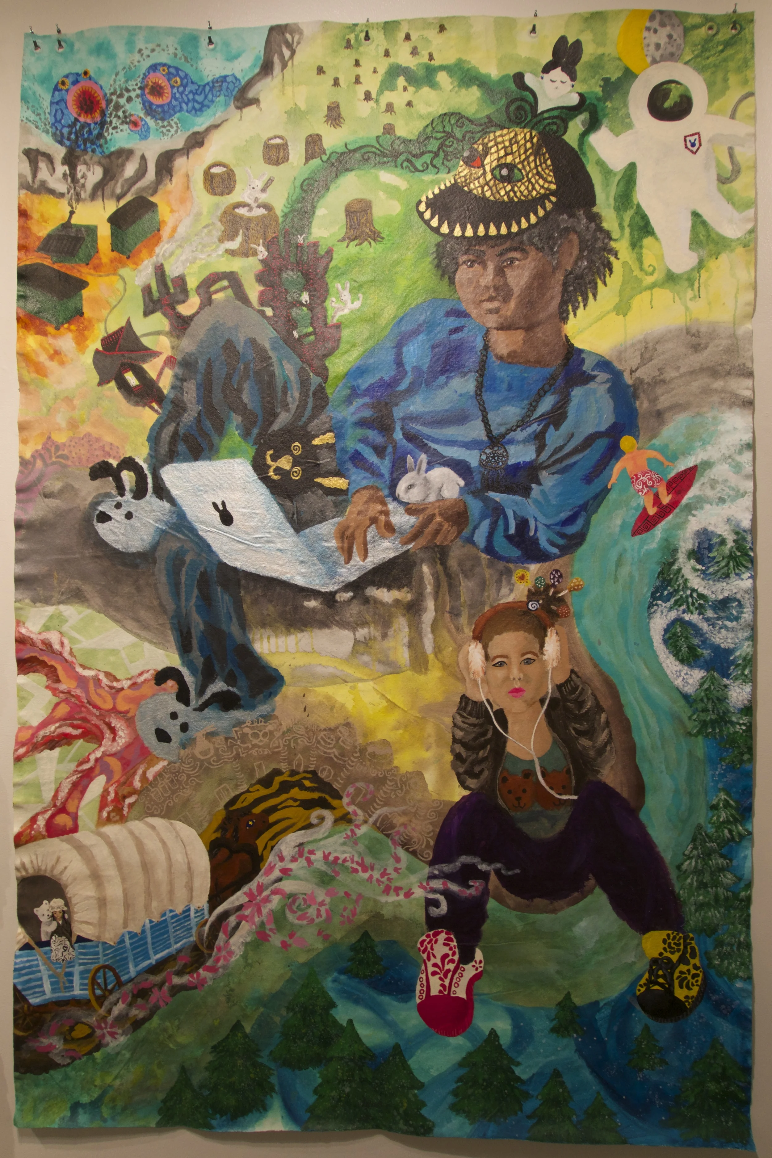  Acrylic on canvas, single panel:&nbsp;8'x5' 