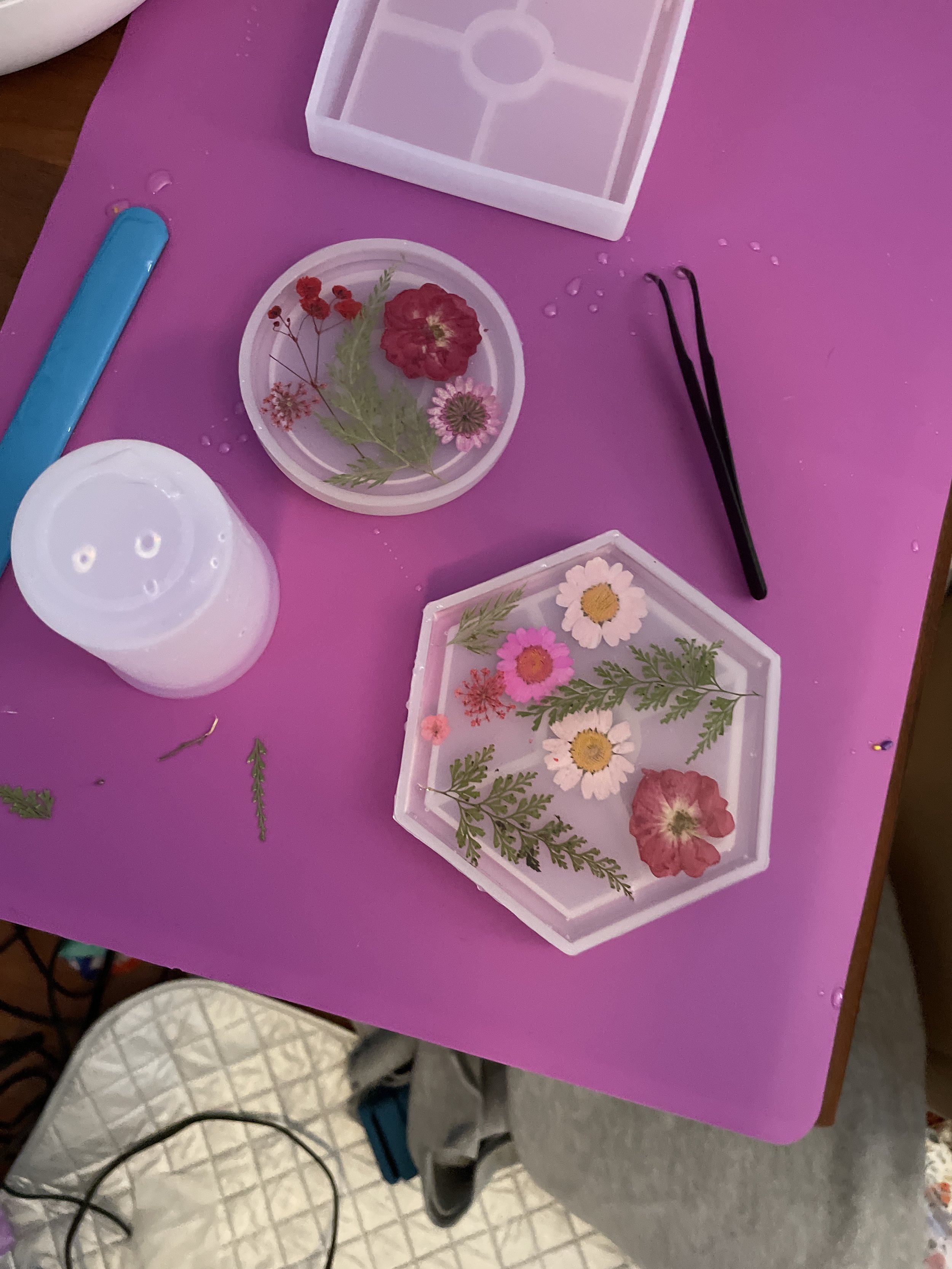 Resin coasters