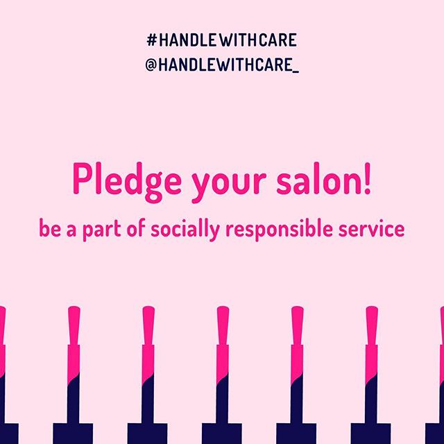 Change is coming. Be part of the socially responsible service revolution and pledge your salon to #handlewithcare today. DM us or email kate@tocagency.com for info #💅