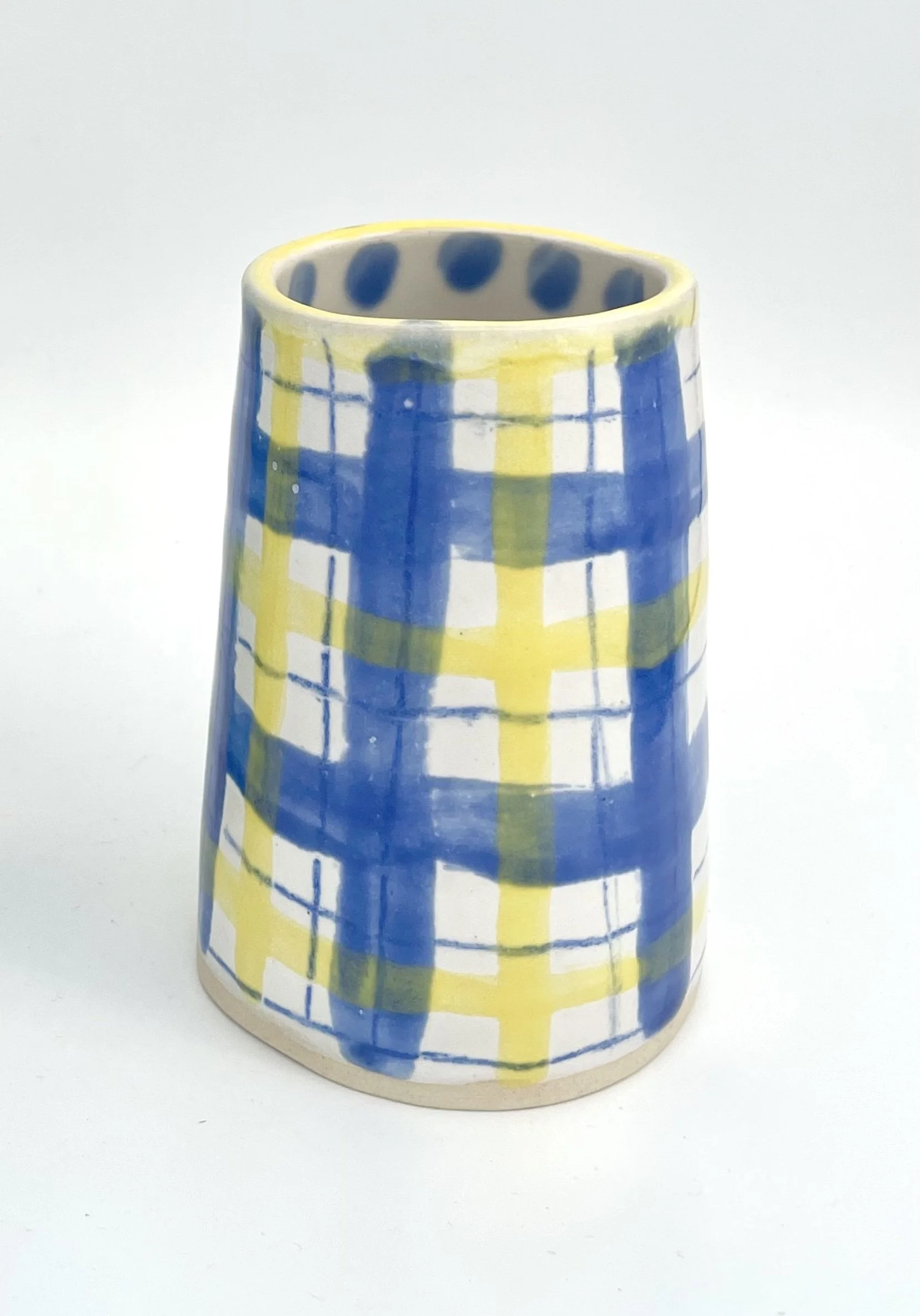Blue and Yellow Tablecloth Vase.jpg