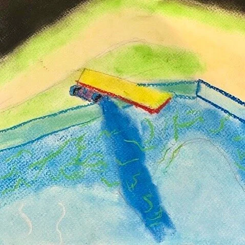 Bravo Ellena! The beauty of water rendered with soft pastels. Want to try this? Join us for the next session on Tuesdays after school, starting March 16