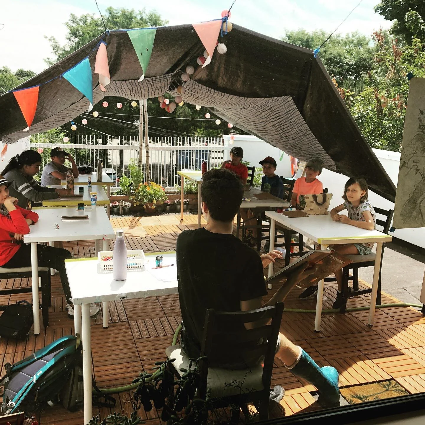 Noah said YES!! Before he goes away for University, Noah will be joining us for his third summer at The Art Room as dungeon master. Holly will be downstairs in the studio, and Noah on the back deck hosting the campaign and some super cool art project