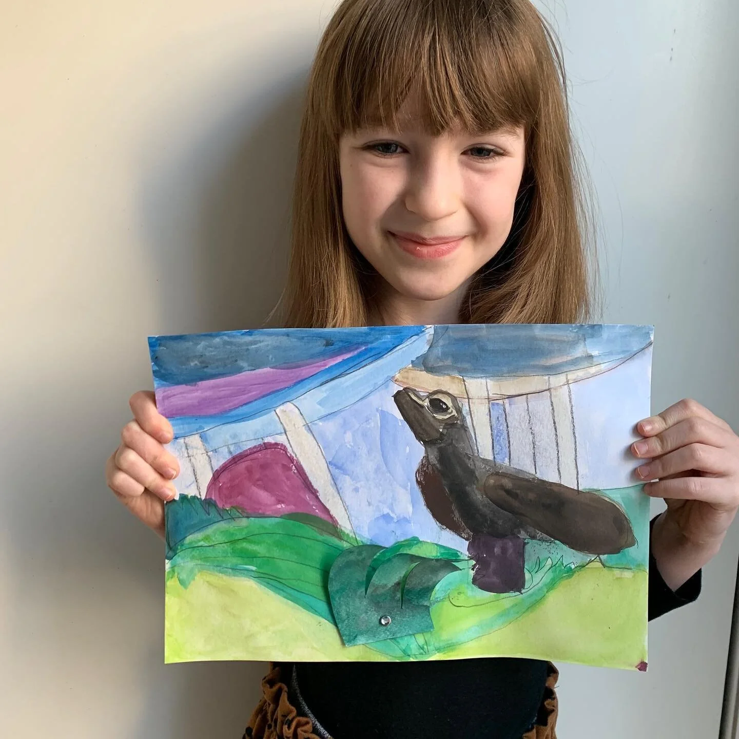 Look at that smile! Amazing work by one of my amazing students. What a great session we all had this winter. Hope your art keeps a &ldquo;spring&rdquo; in your step and brings never ending bursts of colourful joy to your home 🌈🌷
