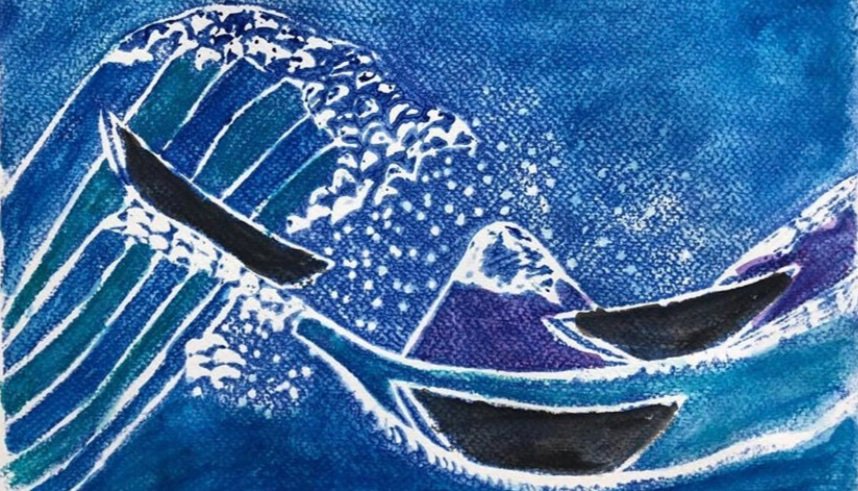 Hokusai The Wave printmaking.jpg