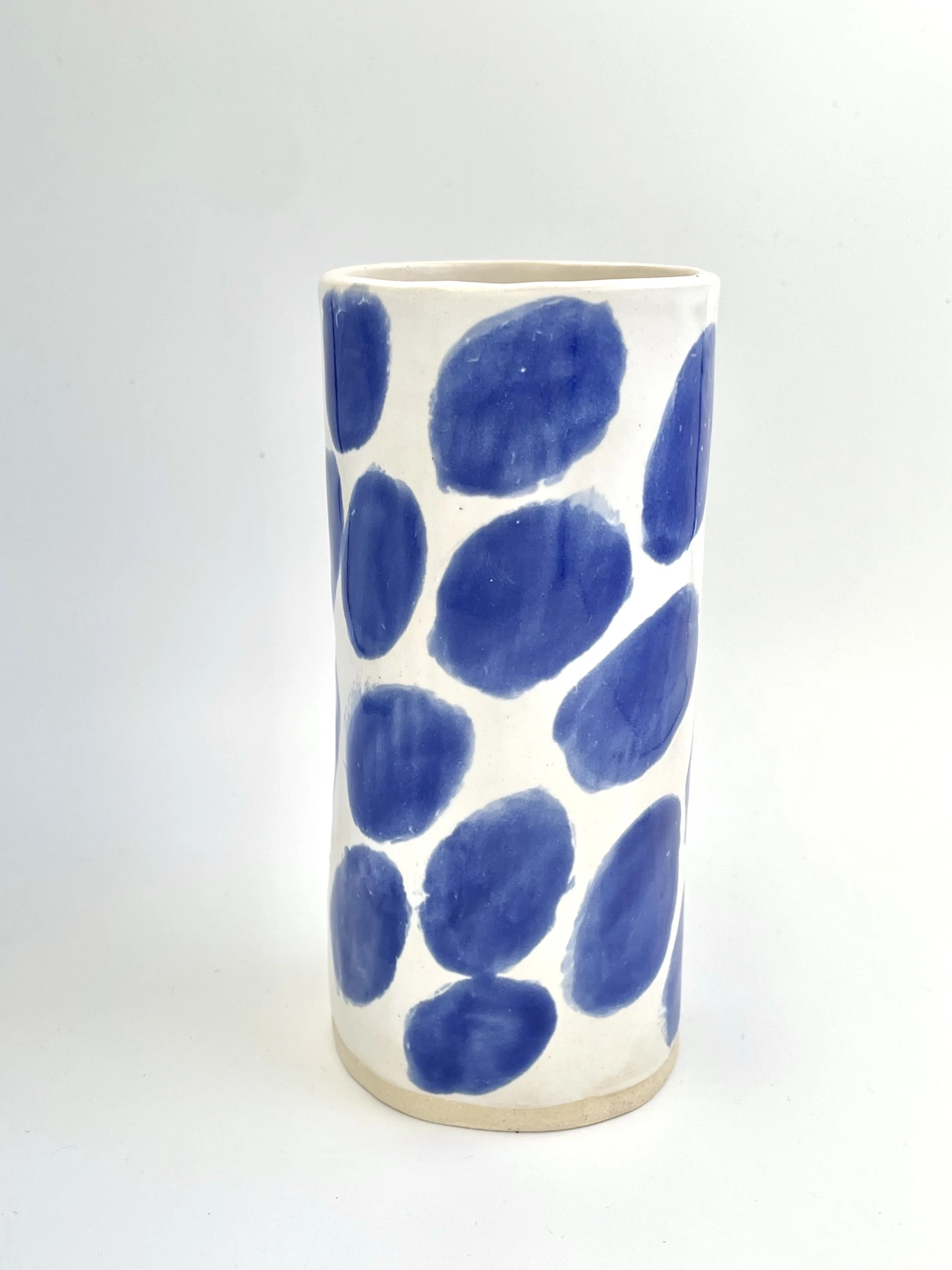 moroccan blue spots on white med slab vase.jpg