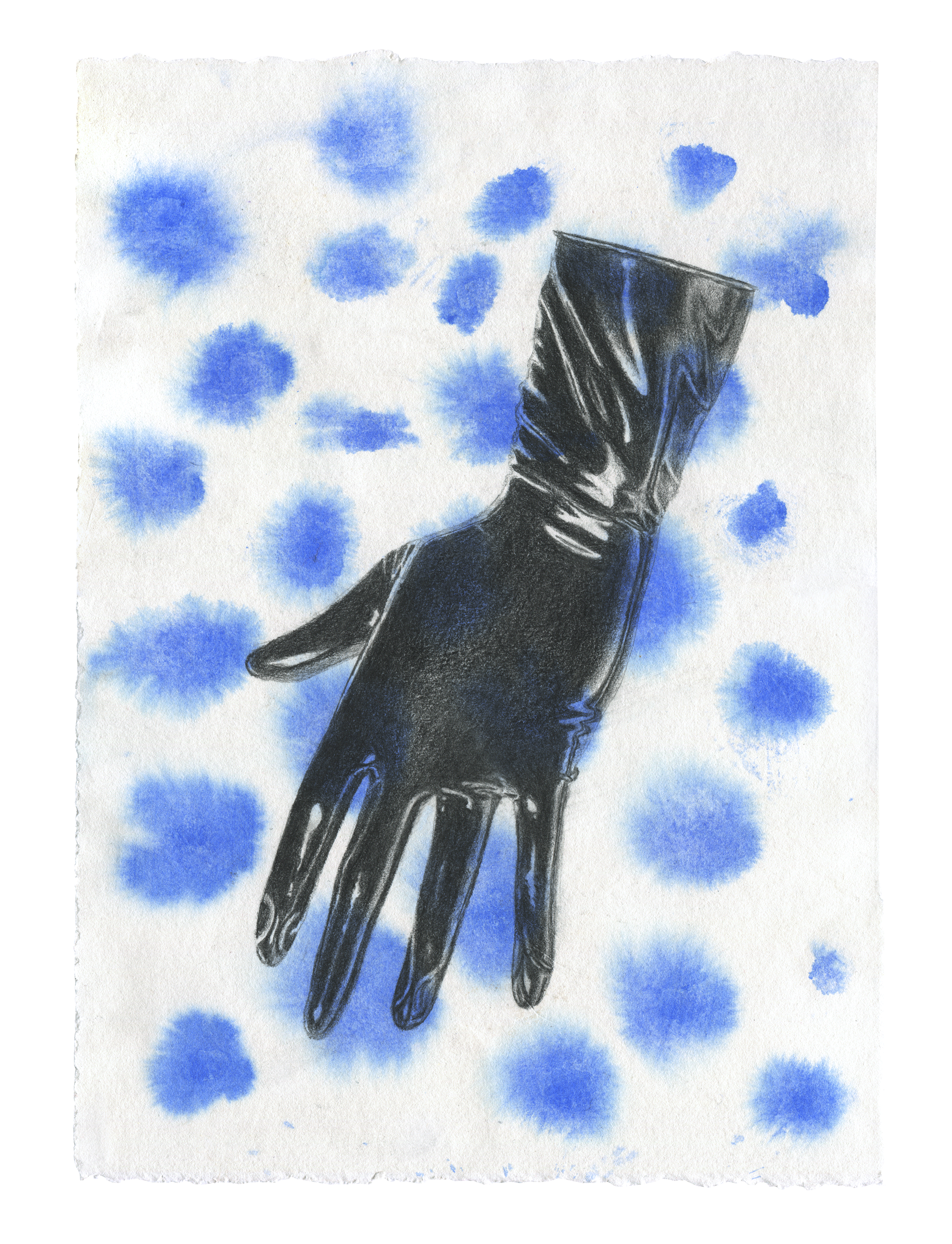   The Touch , Graphite and Watercolor on Paper, 2020, 9 x 12 in  