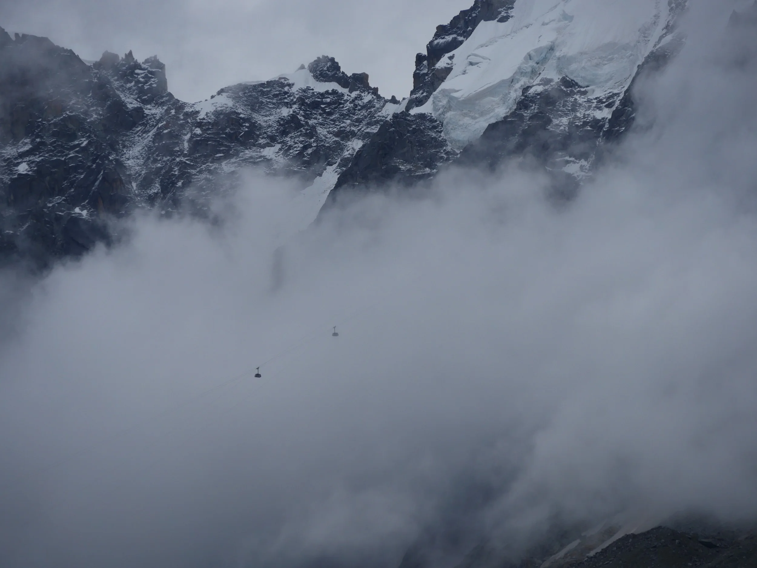 Chamonix on a rainy day