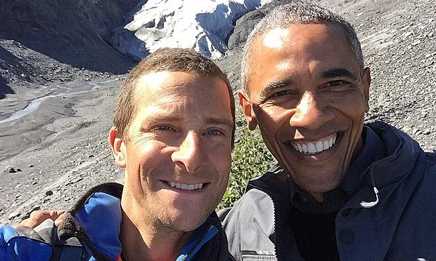Bear Grylls with Barrack Obama