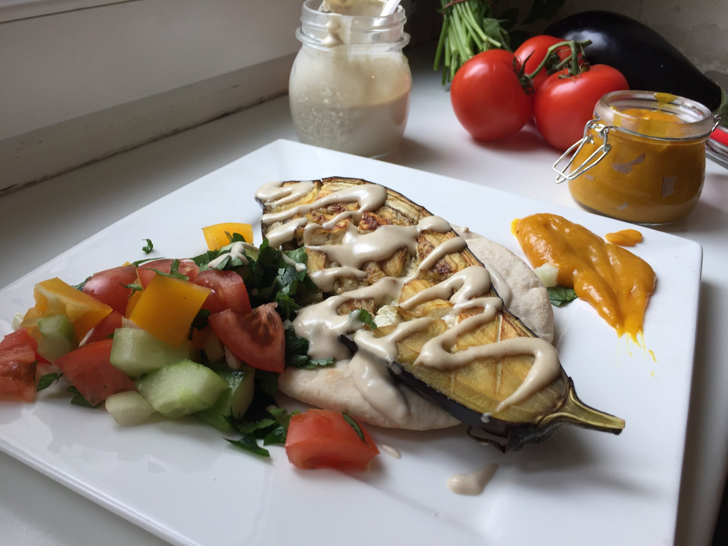 Vegan version without the egg- just as yummy in my opinion!