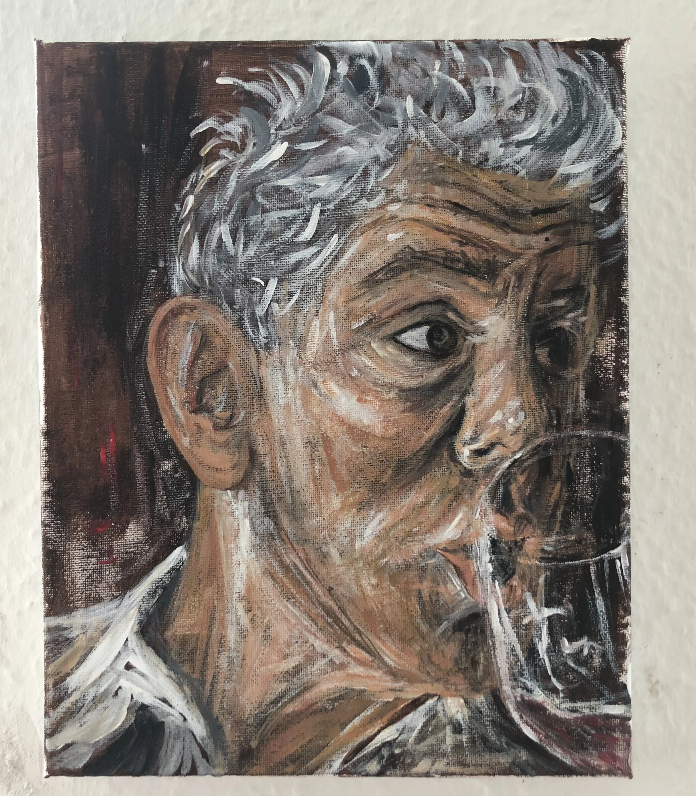 Anthony Bourdain. Acrylic on Canvas. By me.