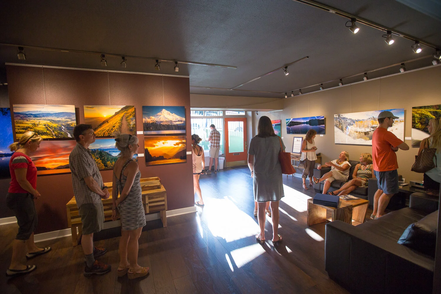 First Friday at Blaine + Bethany Gallery , downtown Hood River Oregon. 