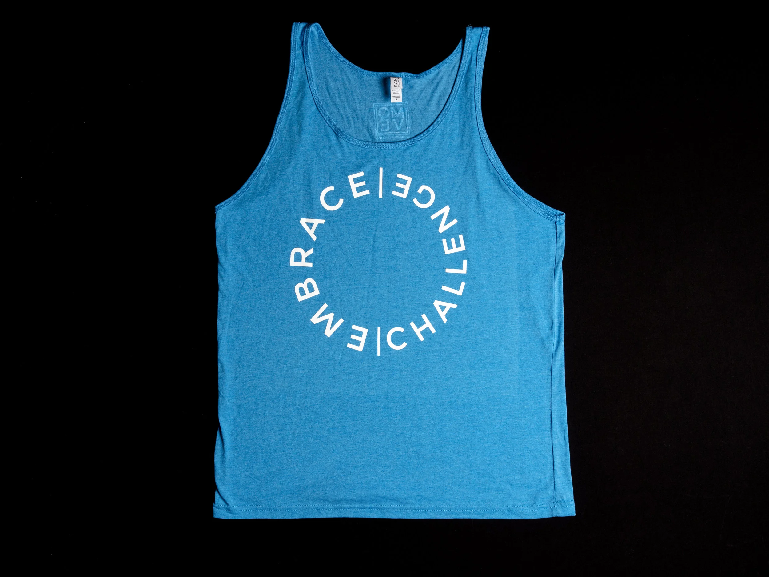 Embrace Twisted Tank - Aqua Triblend Front