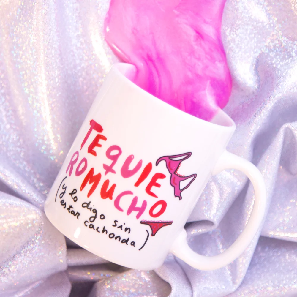Illustration on the mug: Monstruo Espagueti.