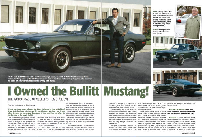 Here is my article in the April 2010 issue of Mustang Enthusiast magazine. The text of the interview is reprinted here. Property Brad Bowling
