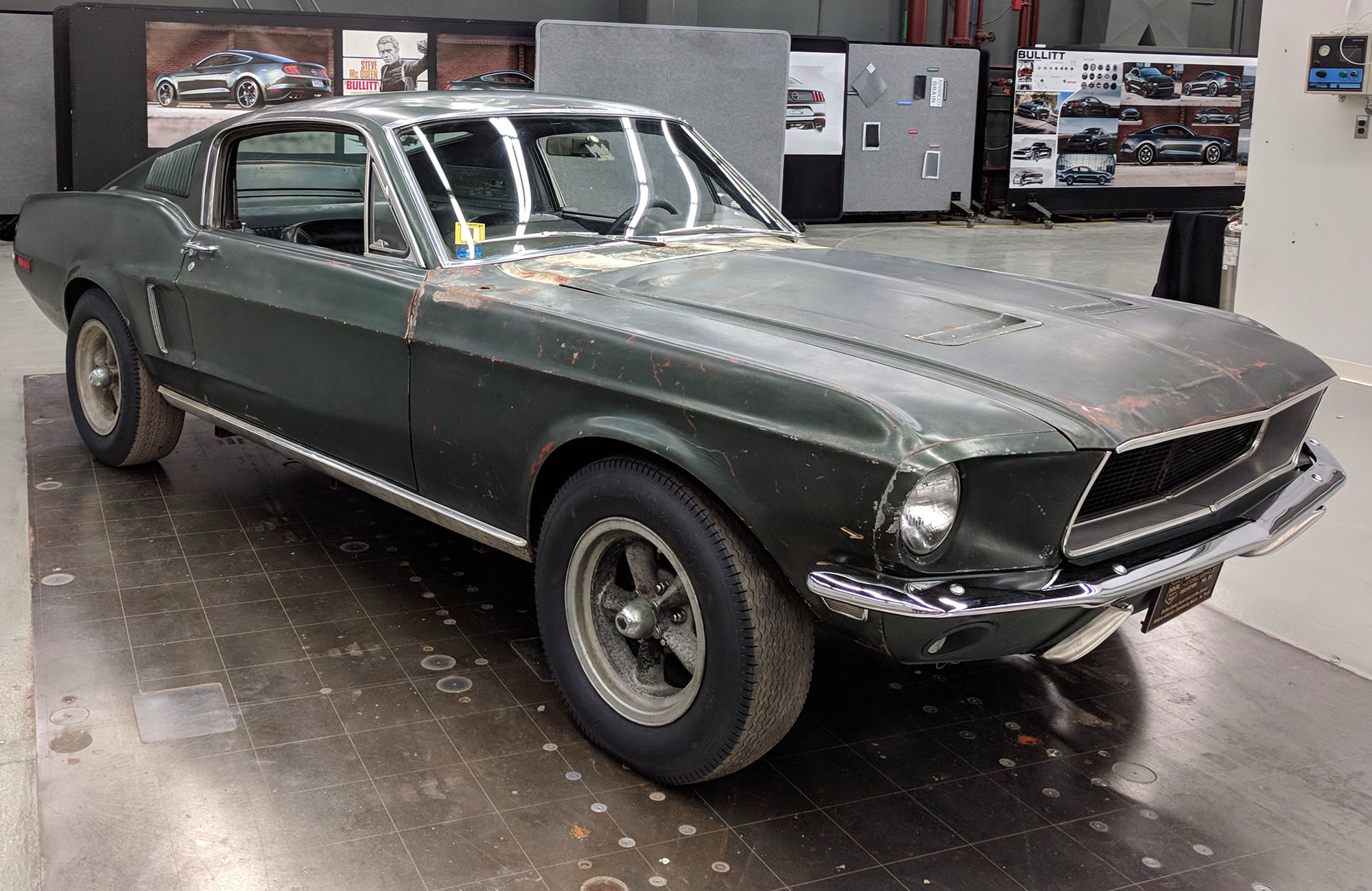   Deep underground at Ford's Product Development Center (PDC) in Dearborn, I met Bullitt Mustang #559 and its owner in person for the first time. The date was Jan. 11, 2018. I also got to view the 2019 Bullitt limited edition model, which had not be 