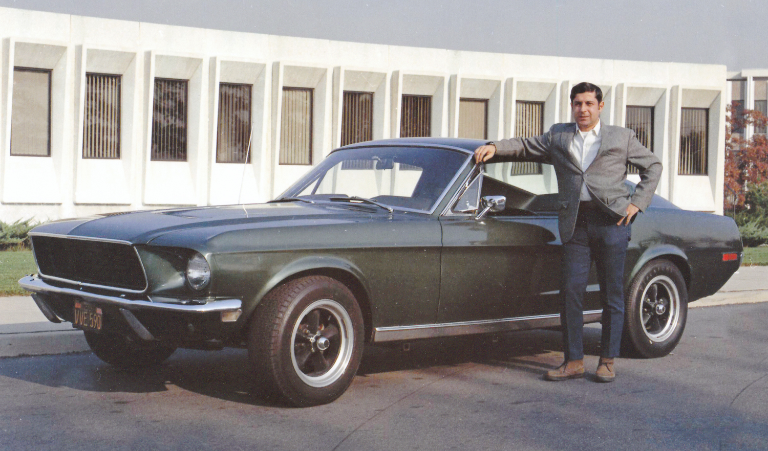   Bullitt 559's second owner, Frank Marranca, proudly poses for some of the only photos ever made public of the car post-movie, circa 1973.    Property Frank Marranca   