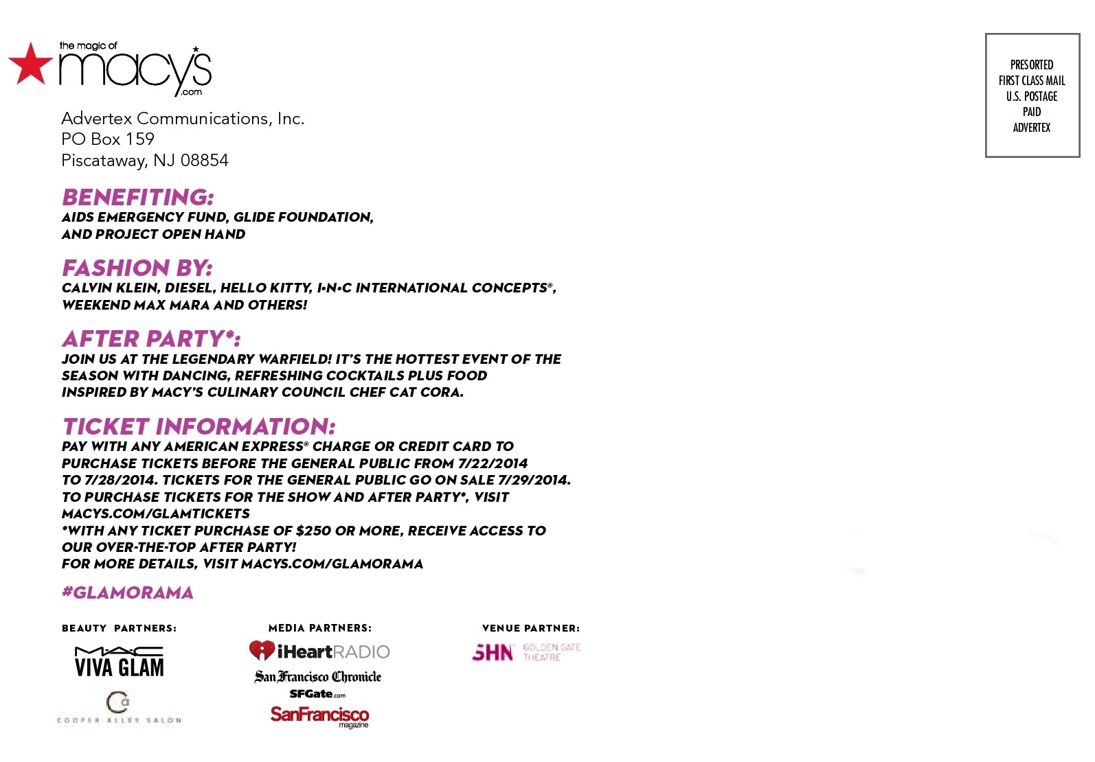 Glamorama 2014 Invitation II