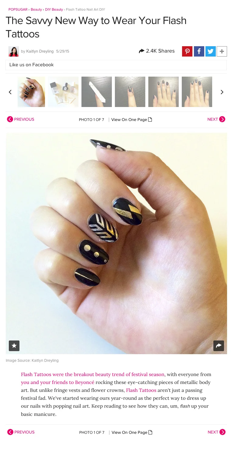 Flash Tattoo Nail Art Tutorial