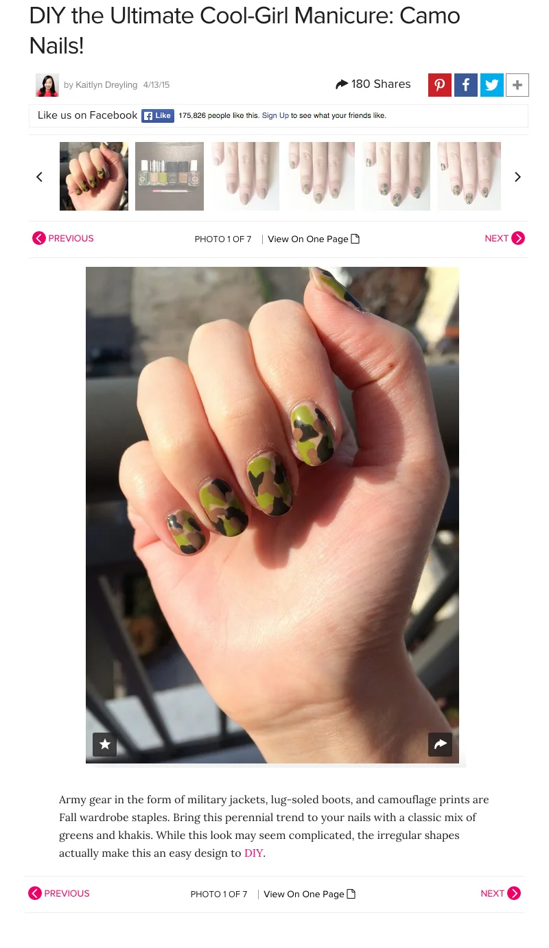 Camouflage Nail Art Tutorial