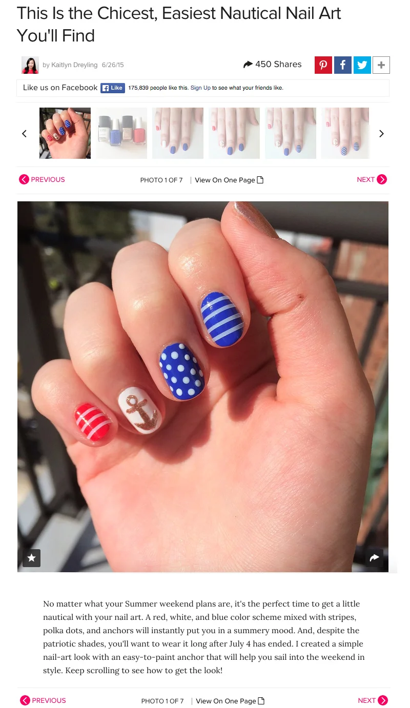 Nautical Nail Art Tutorial