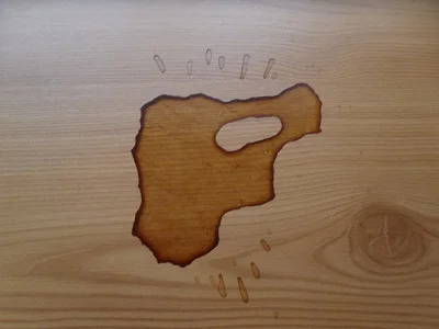 A home made coffee stain. I did it for science. I did it because I'm clumsy.