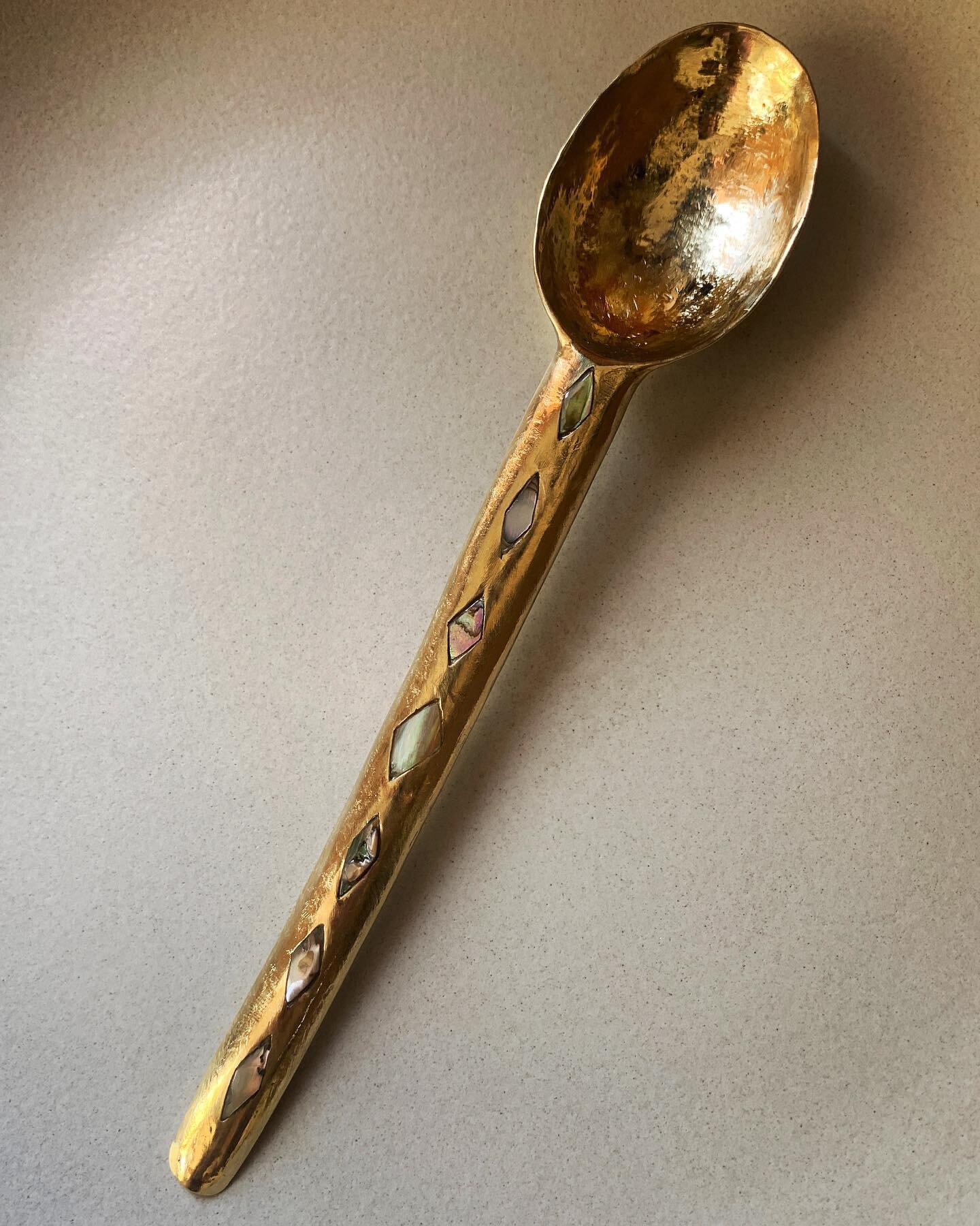 Abalone inlay spoon ! I am so excited about this spoon, I feel like this object somehow created itself. I was just the conduit. Now available on the site in new arrivals.