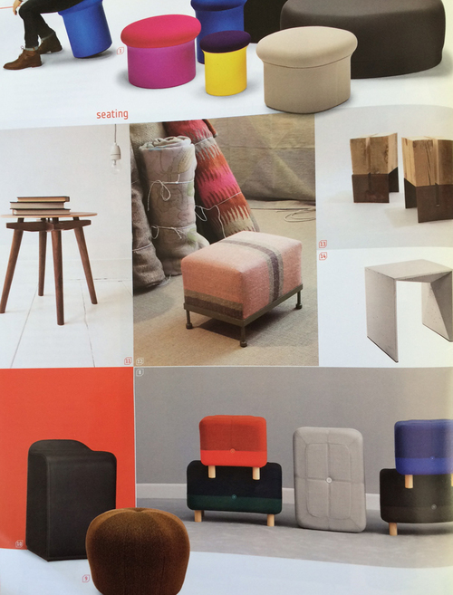 Otto G ottoman for Goldfinch Blankets. Interior Design Spring Market Tabloid 2016.