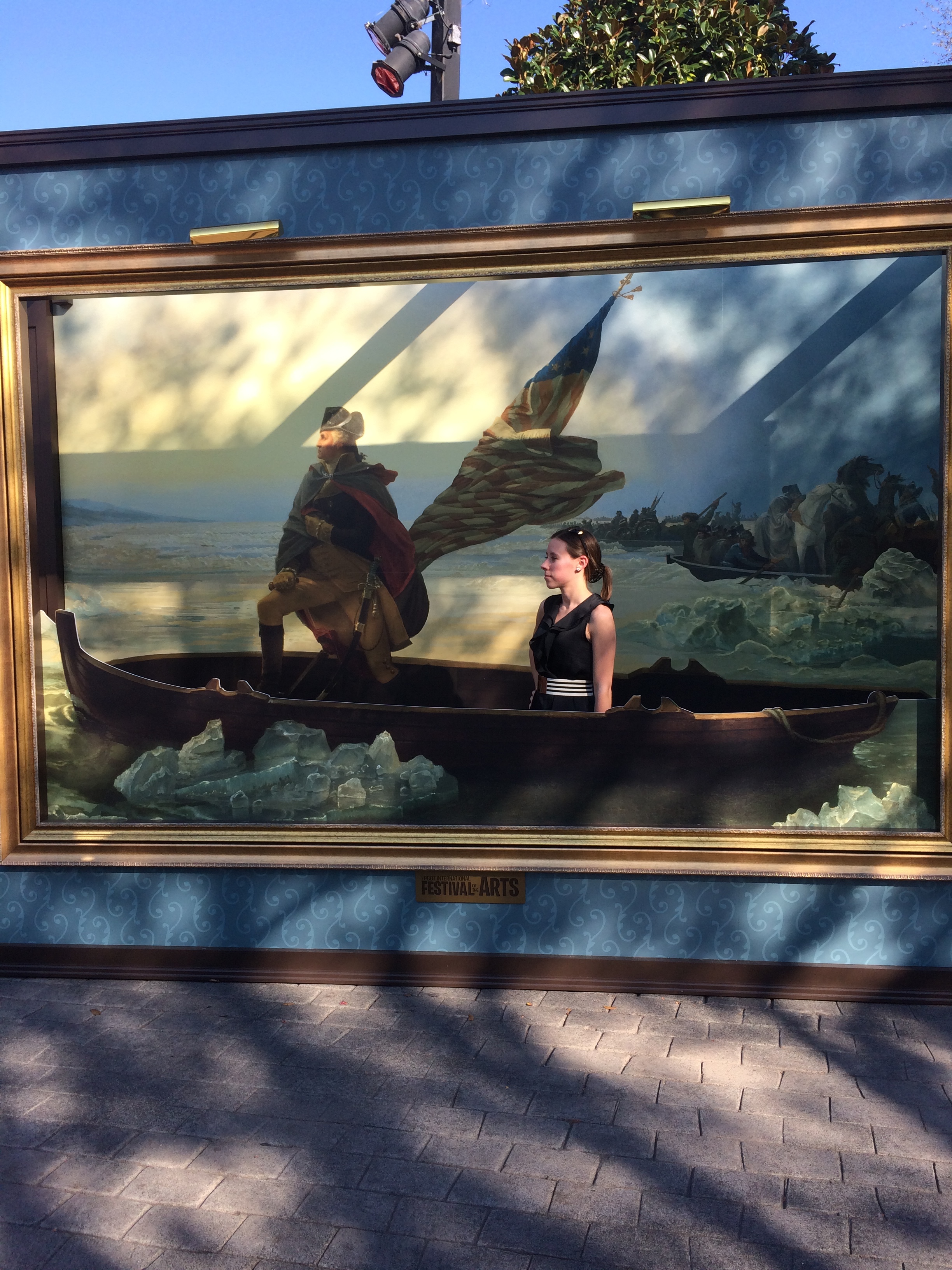 Me riding the Delaware with Washington, which is so cool because I used to live right next to this river!