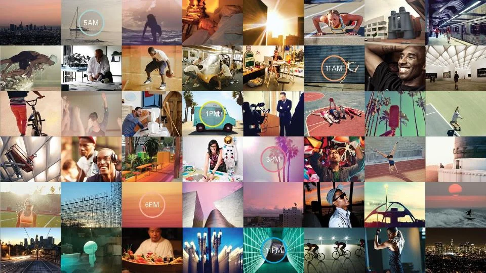 Mood board that set the look for the film. 