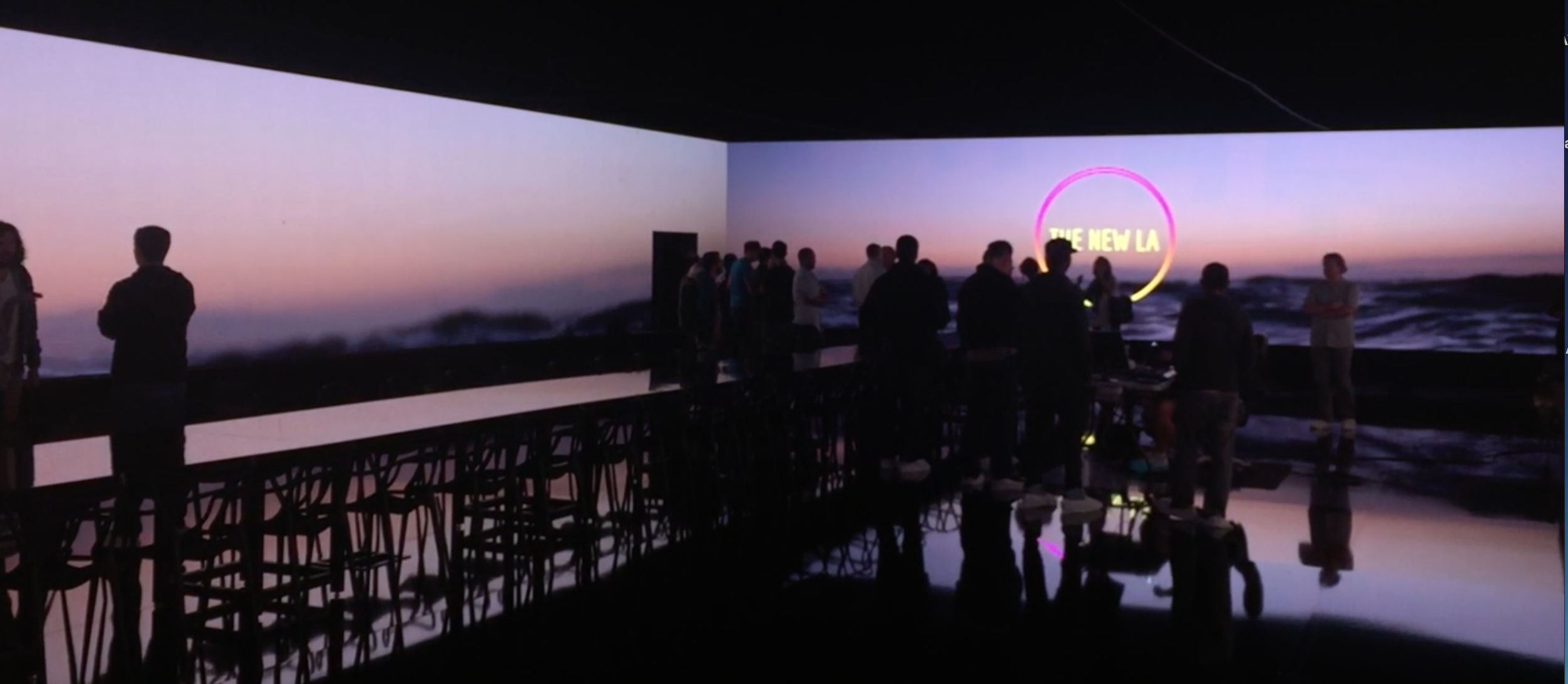  The film was played on an immersive 360-degree screen. 