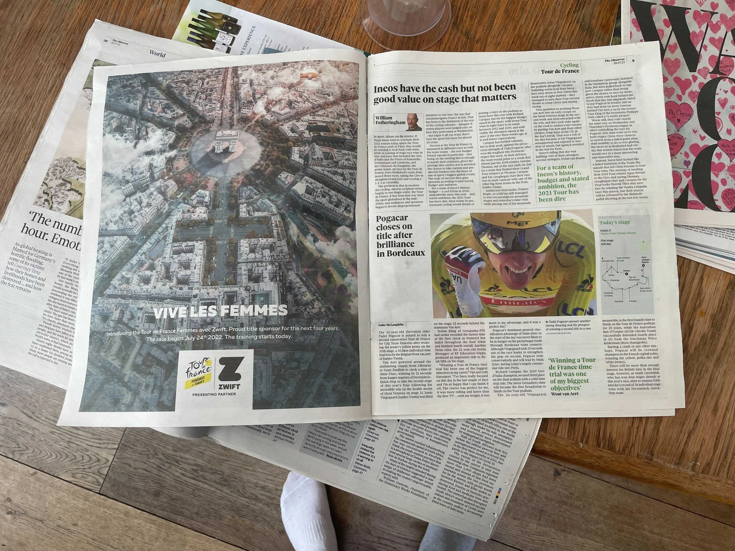  The full page ad ran in The New York Times, The Washington Post, The Sunday Times, The Guardian and French newspaper L’Equipe.  