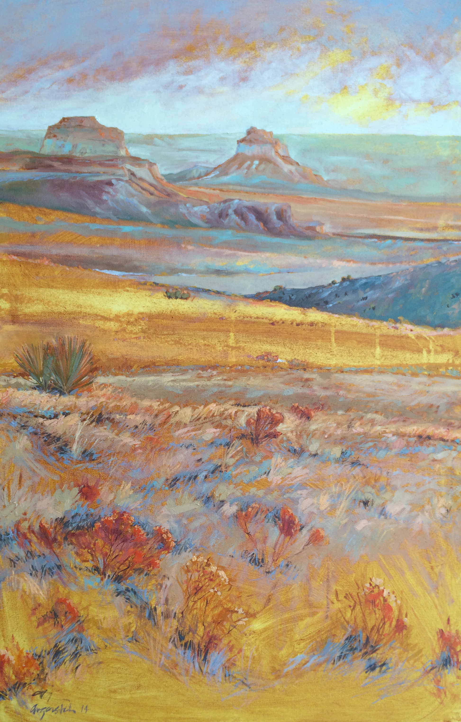 Pawnee Buttes on Early Spring Morning